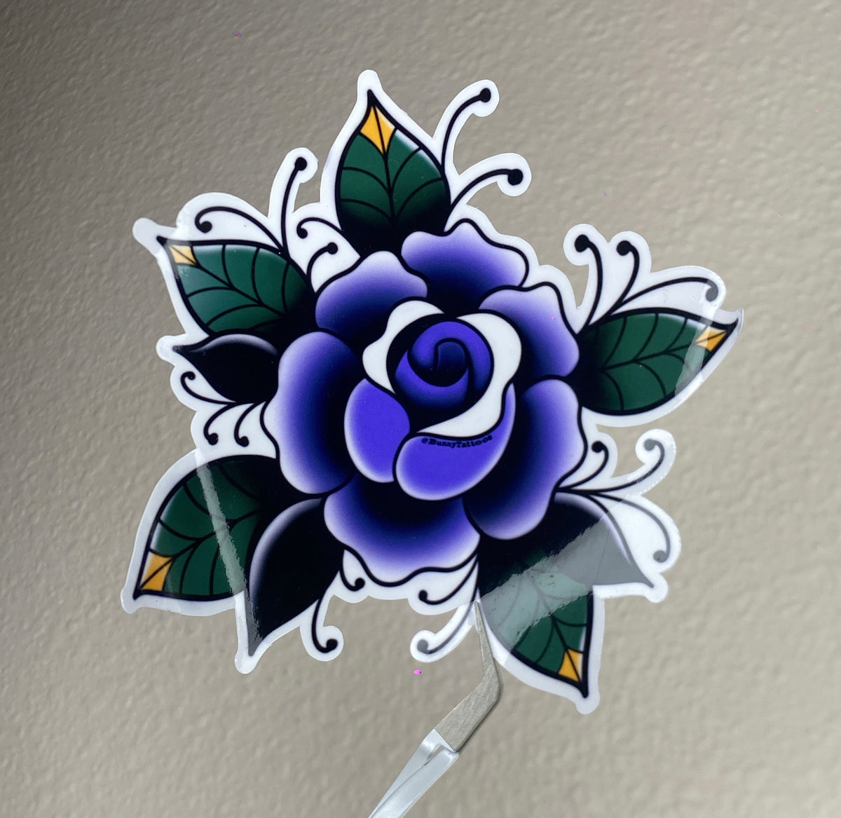 Traditional Purple Rose I Sticker