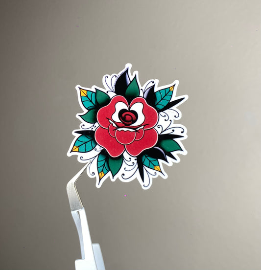 Traditional Red Rose I Sticker